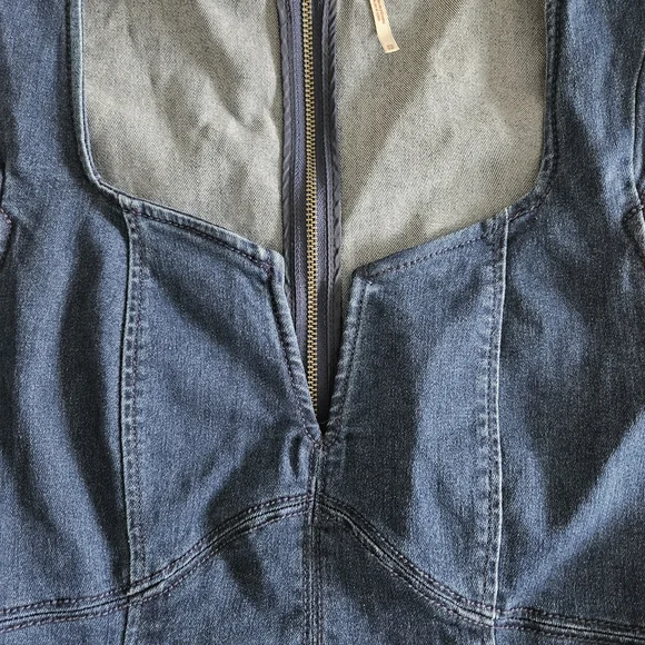 Free People Lia Denim Bodycon Mini Dress - Picture 2 of 4